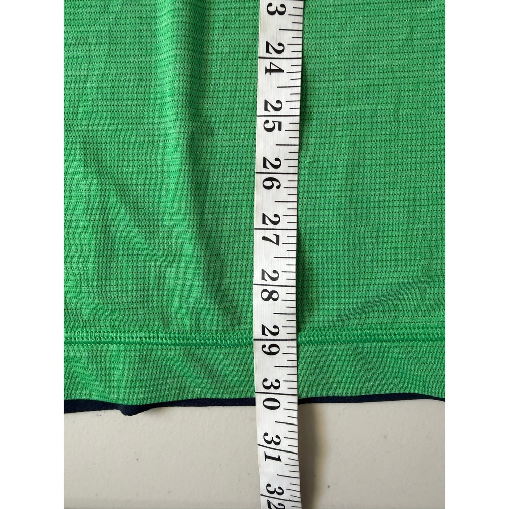 Lululemon Mens Tech Short Sleeve Shirt Green Navy Blue Sport Gym Outdoor L - Picture 6 of 7